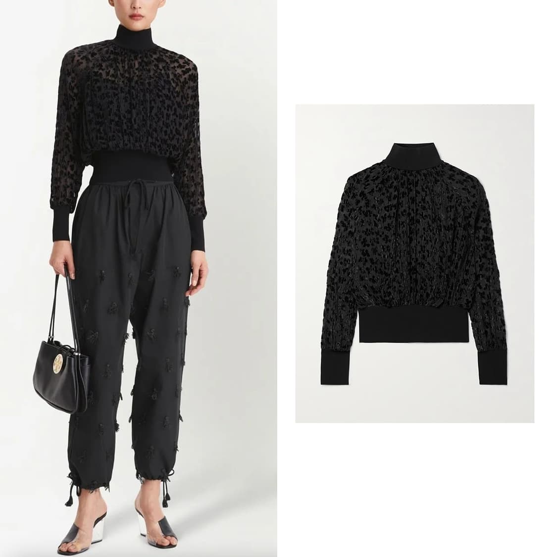 토리버치 신형 벨벳 블랙 데보레 탑 상품이미지2