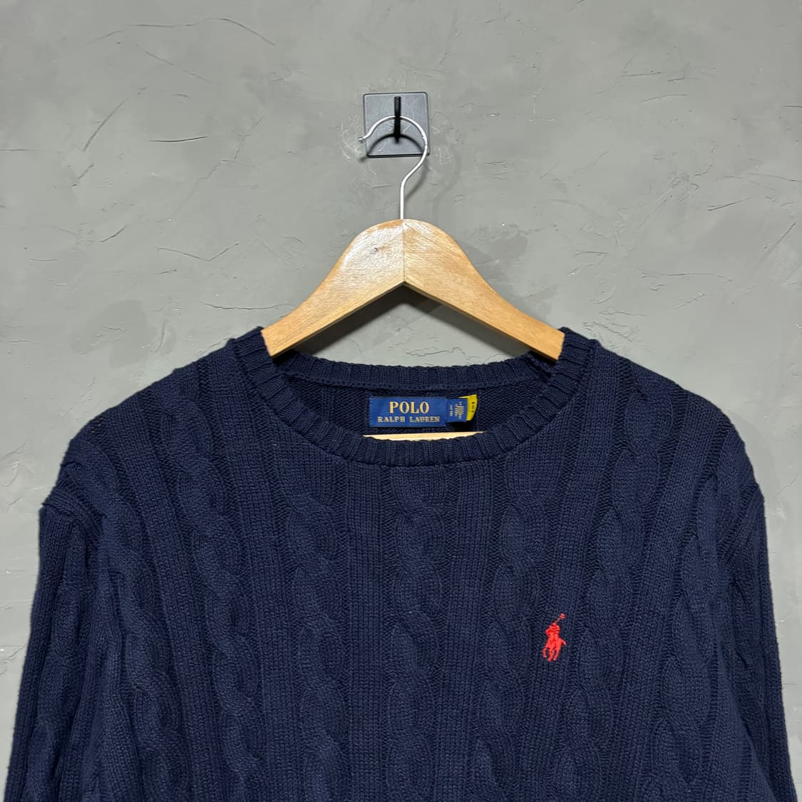 폴로 랄프로렌 신형 케이블 니트 네이비 상품이미지2