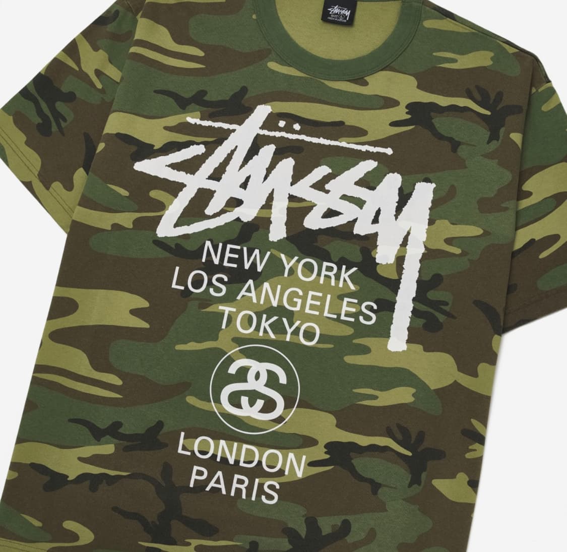 스투시 월드 투어 티셔츠 카모 2025 상품이미지3