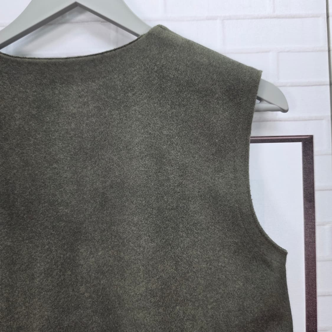 HACHE 하쉬 벨티드 포켓 울 조끼 베스트 40사이즈 상품이미지7