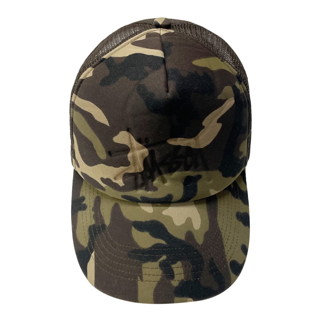 스투시 음각 로고 메쉬캡 카모 상품이미지2