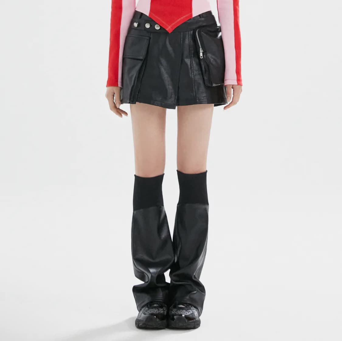 라라폭스 레더 미니 스커트 쇼츠 M 상품이미지2