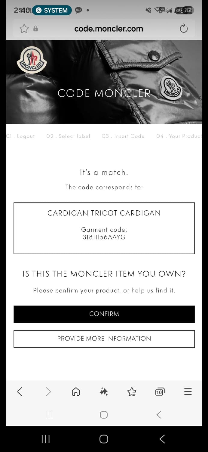 [새상품급] 몽클레어 니트패딩 블랙와펜 m 상품이미지5