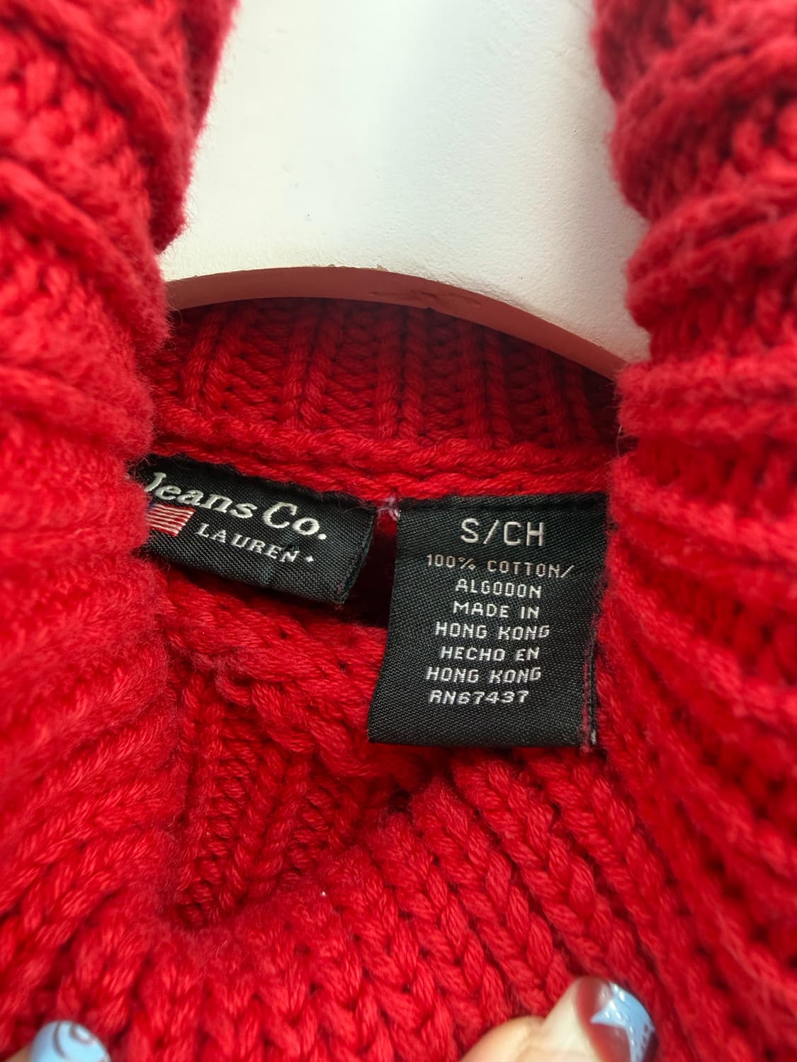 폴로진스 성조기 레드 터틀넥 코튼니트 상품이미지7