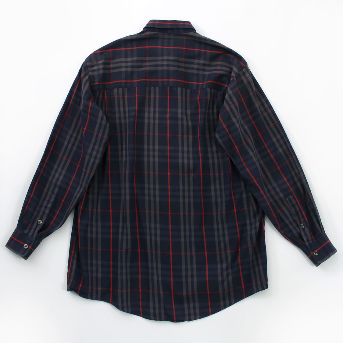 버버리 BURBERRY 빈티지 네이비 체크 셔츠 남방 상품이미지5