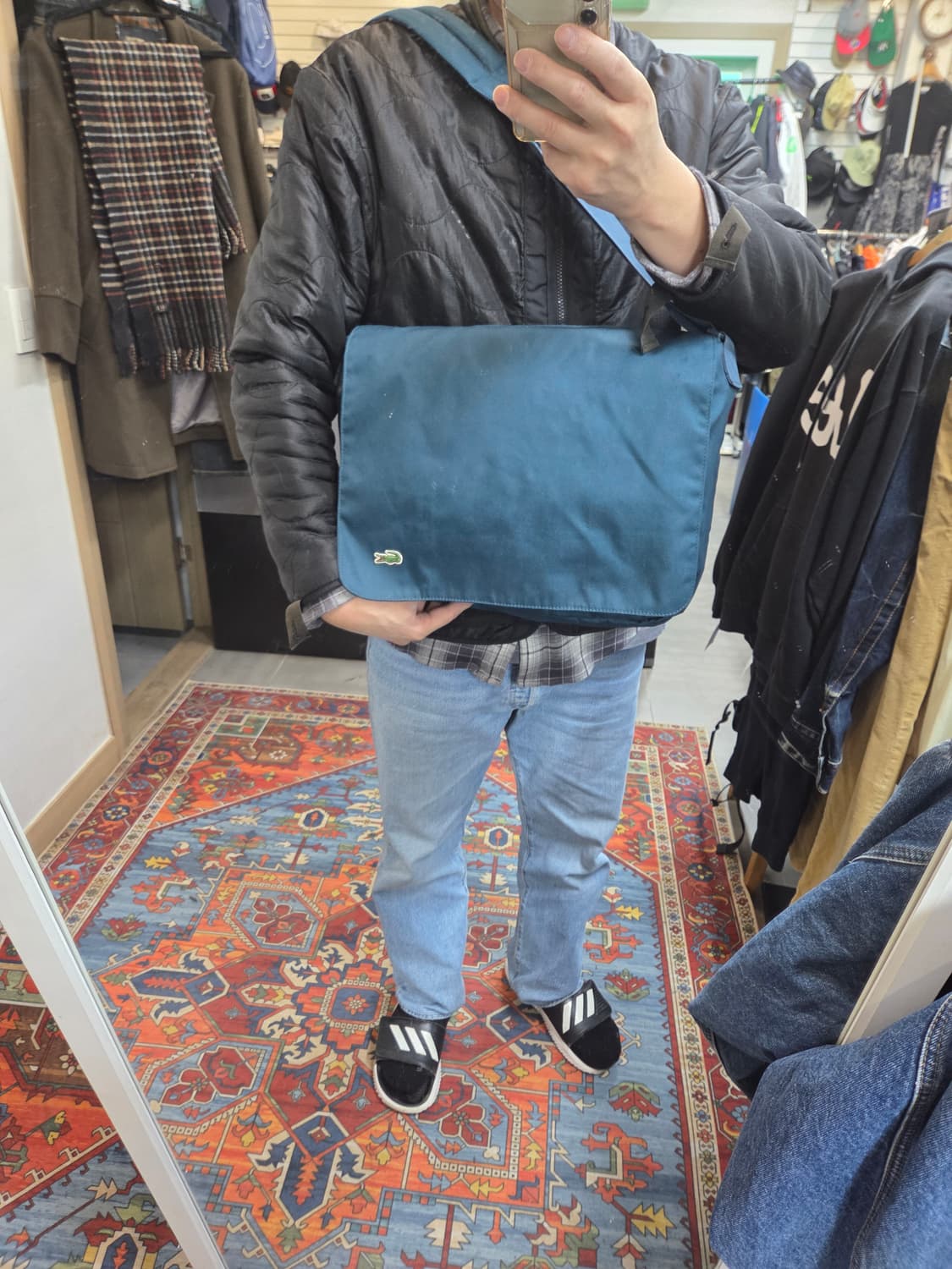 라코스테 메신저백 크로스백 청록색  상품이미지6