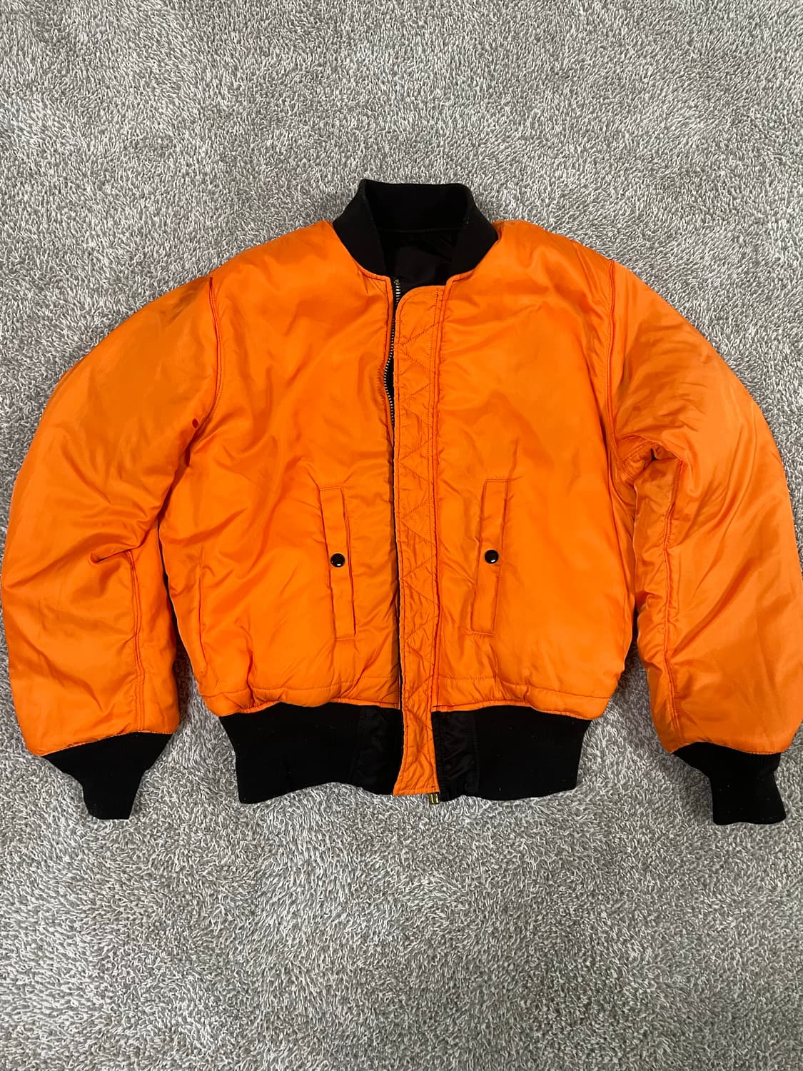 알파인더스트리 플라이트 MA-1 블랙 봄버 자켓 상품이미지6