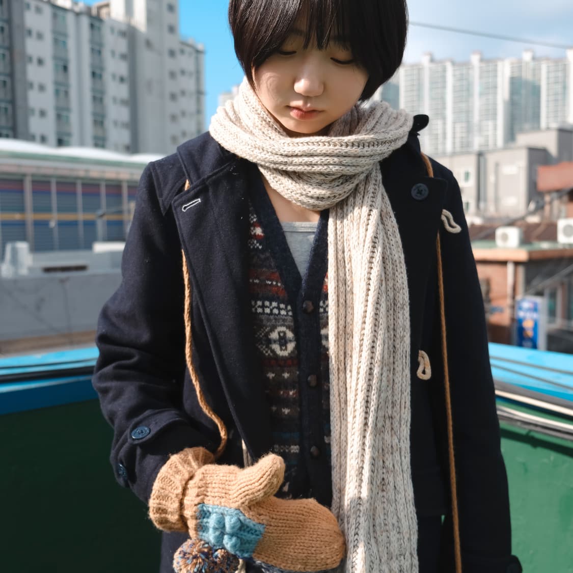 눈송이 브이넥 가디건 상품이미지9