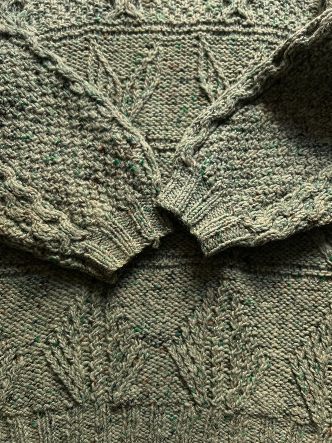 [M]90's 아일랜드제 핸드메이드 보카시 피셔맨 스웨터 상품이미지5