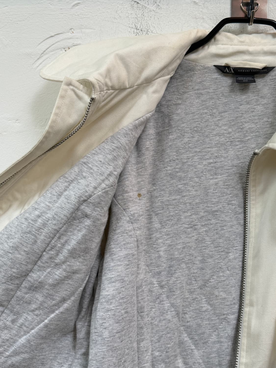 Armani Exchange 아이보리 더플 집업 자켓 M 상품이미지8