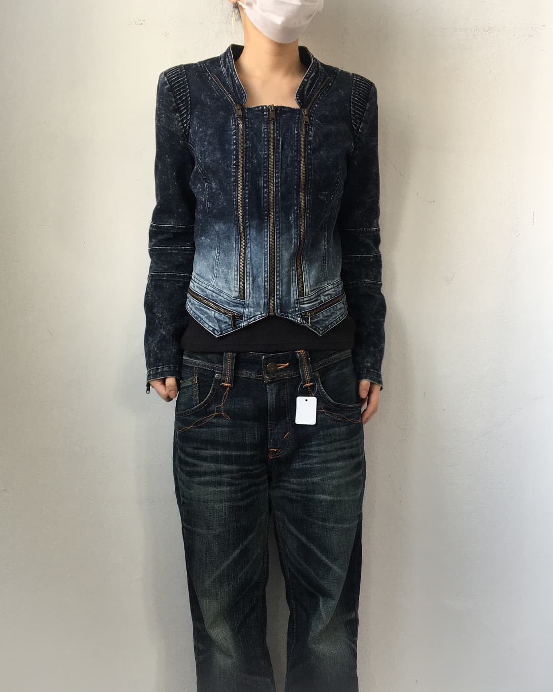 Washing denim rider jacket 상품이미지6