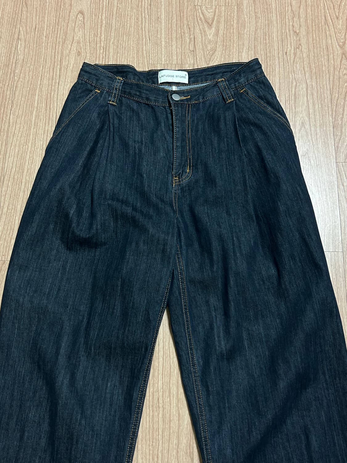 라퍼지스토어 인디고 밴딩 데님팬츠(1size) 셀비지/로우/생지데님/쿠어 상품이미지5