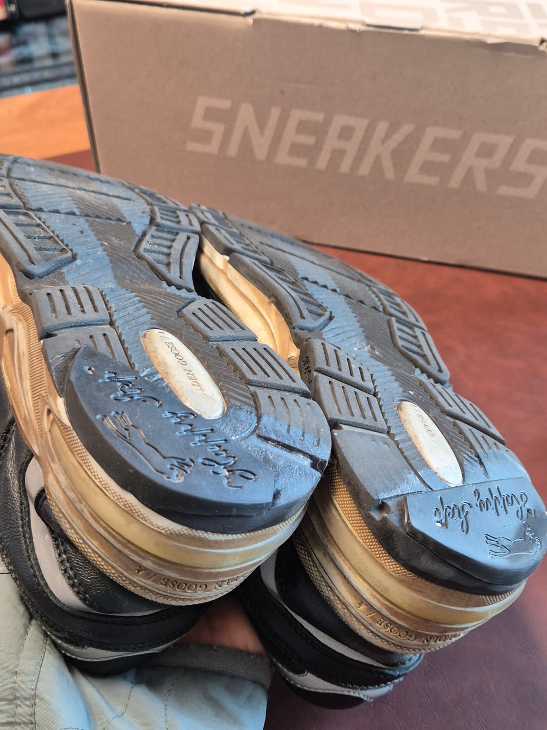 바닥보강255-260(40) 정품 골든구스 메쉬나파 레더 대드스타 상품이미지5