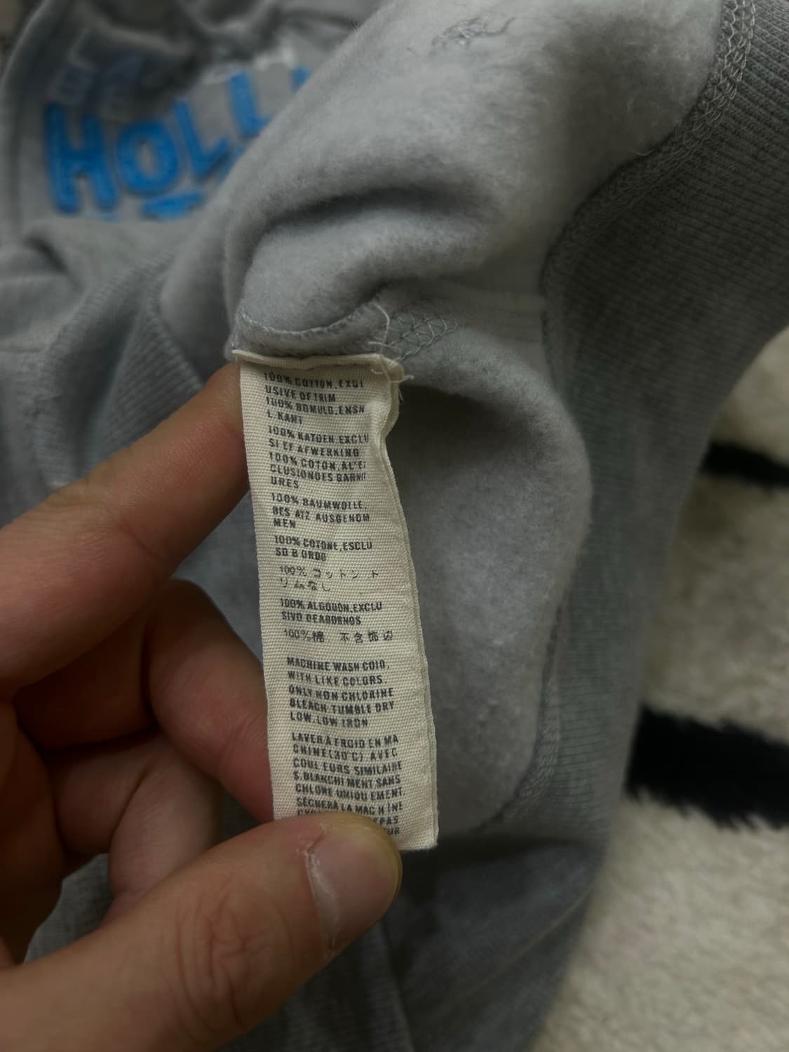 [S]홀리스터 스펠아웃 후드집업/그레이/기모 상품이미지6