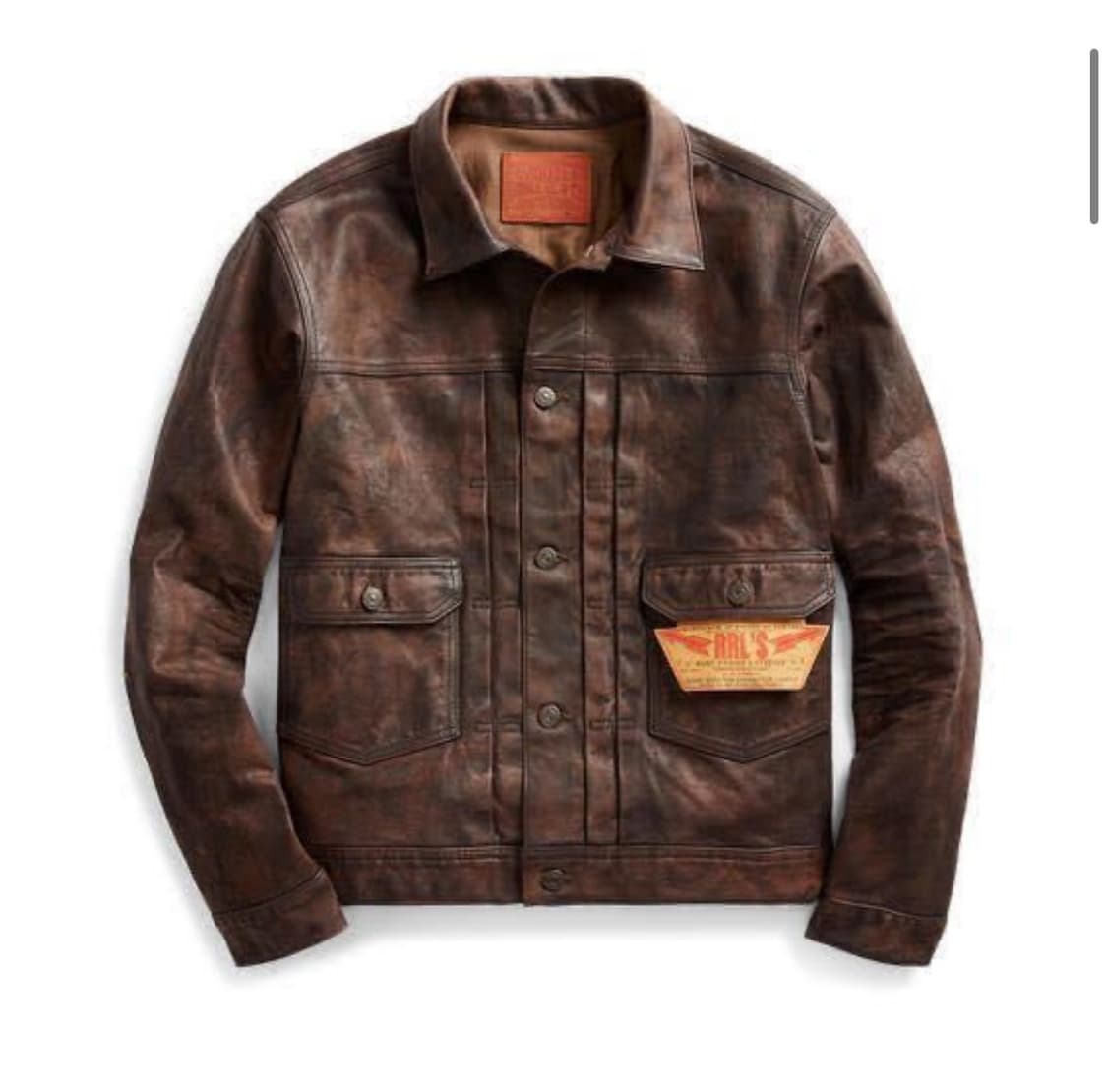 RRL 더블알엘 2nd 가죽 트러커 자켓 XL 상품이미지1