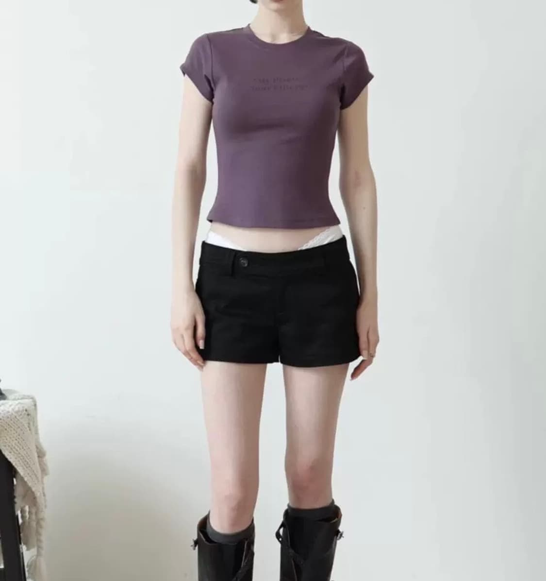 FOT 로우라이즈 쇼츠 black 상품이미지2