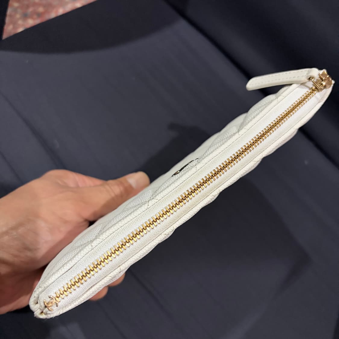 샤넬/화이트캐비어스몰파우치/S 상품이미지8