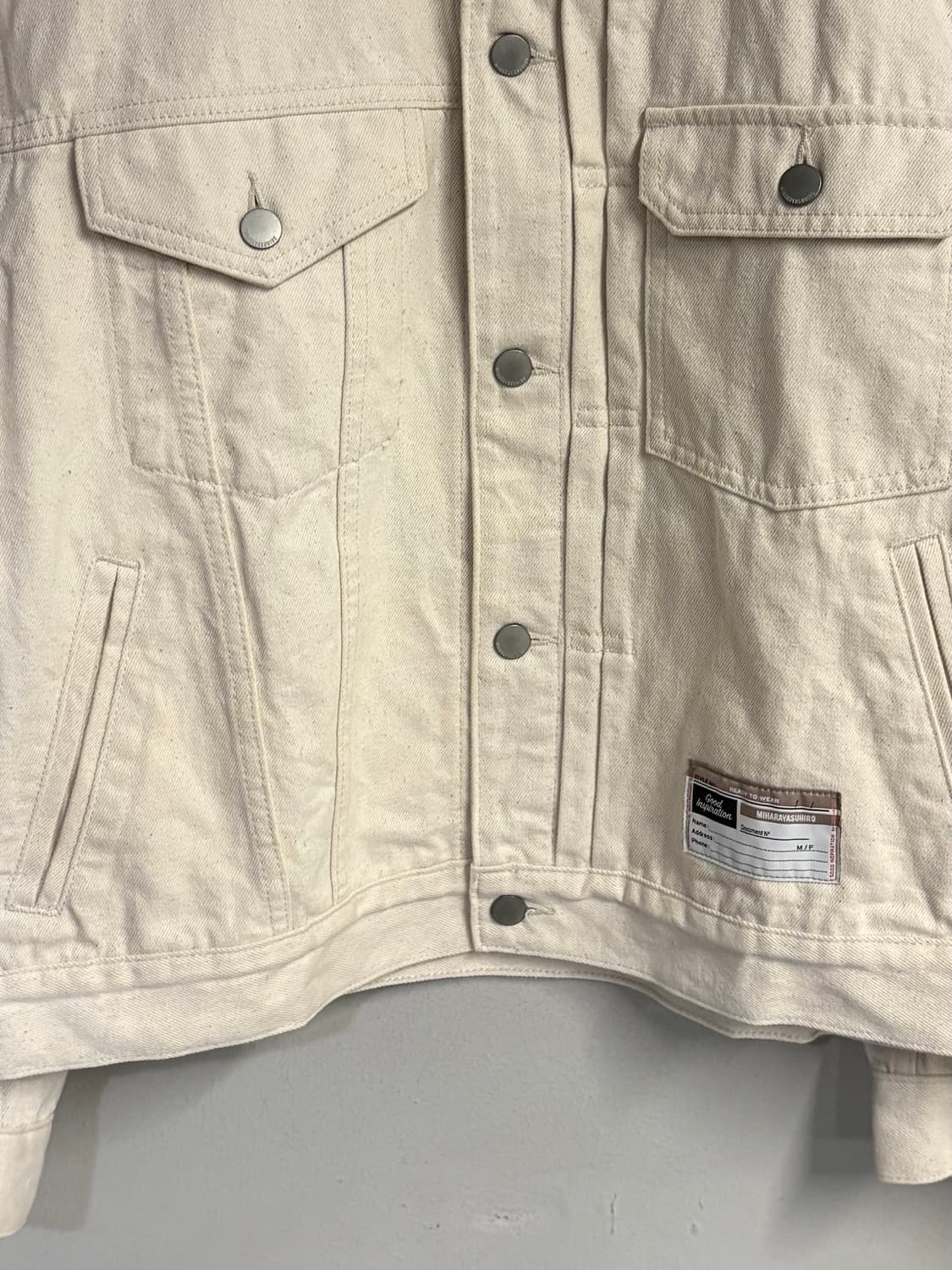 MIHARA YASUHIRO x GU trucker jacket ivor 상품이미지3