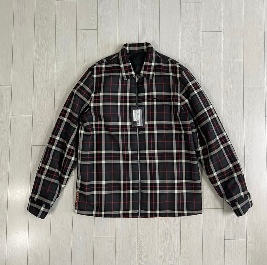 [L] FW16 프라다 체크 블루종 자켓 상품이미지4