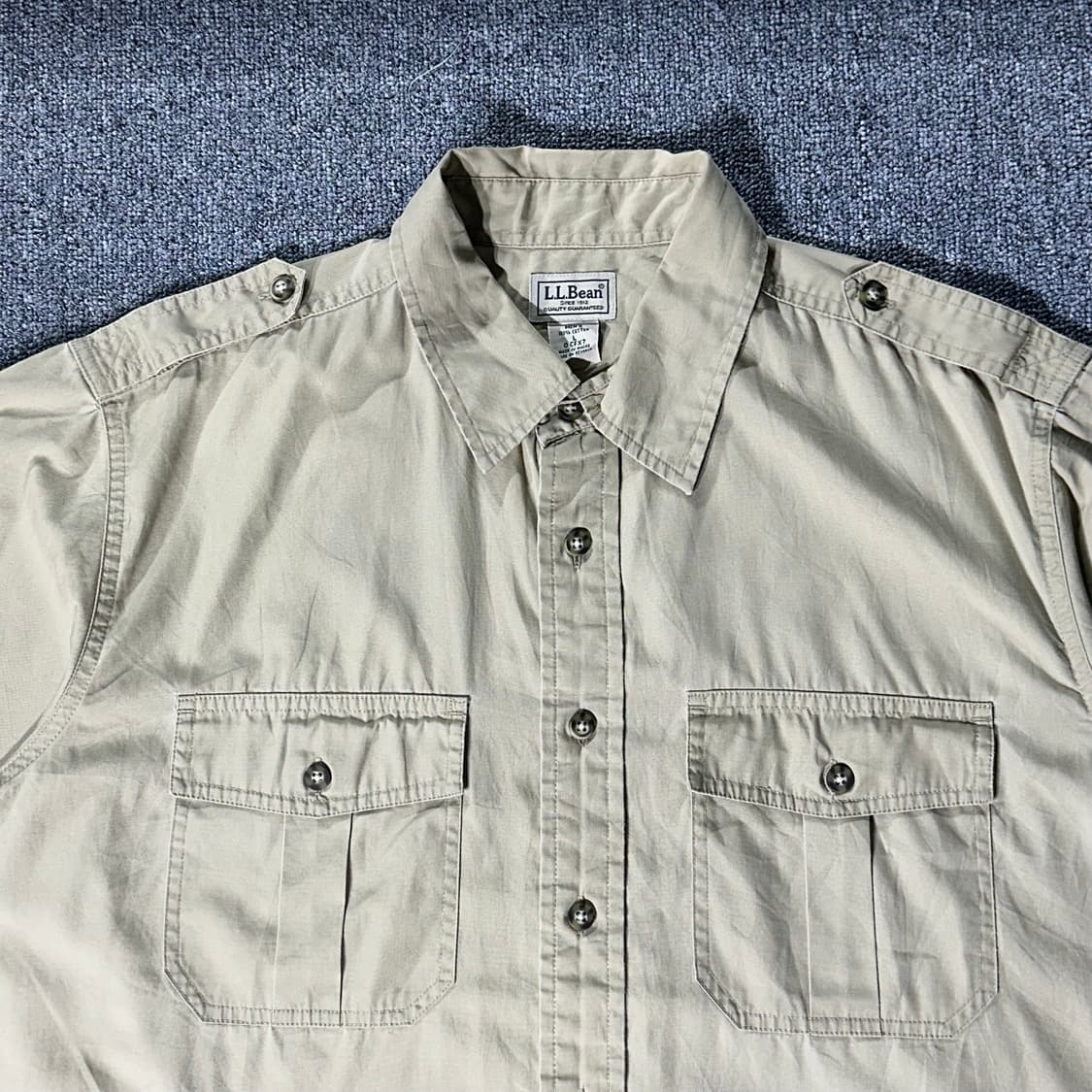 L.L.BEAN. 엘엘빈 하프셔츠 베이지(L/old-7587) 상품이미지2