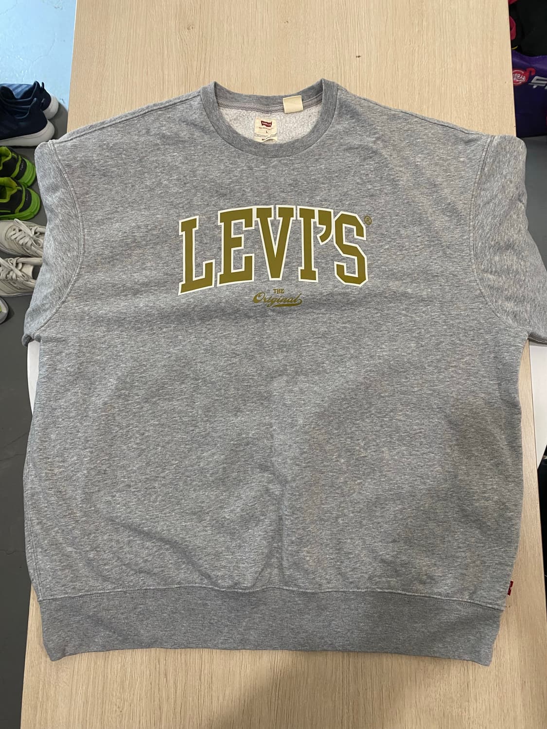 리바이스 그레이 맨투맨 티셔츠 (L) 상품이미지3