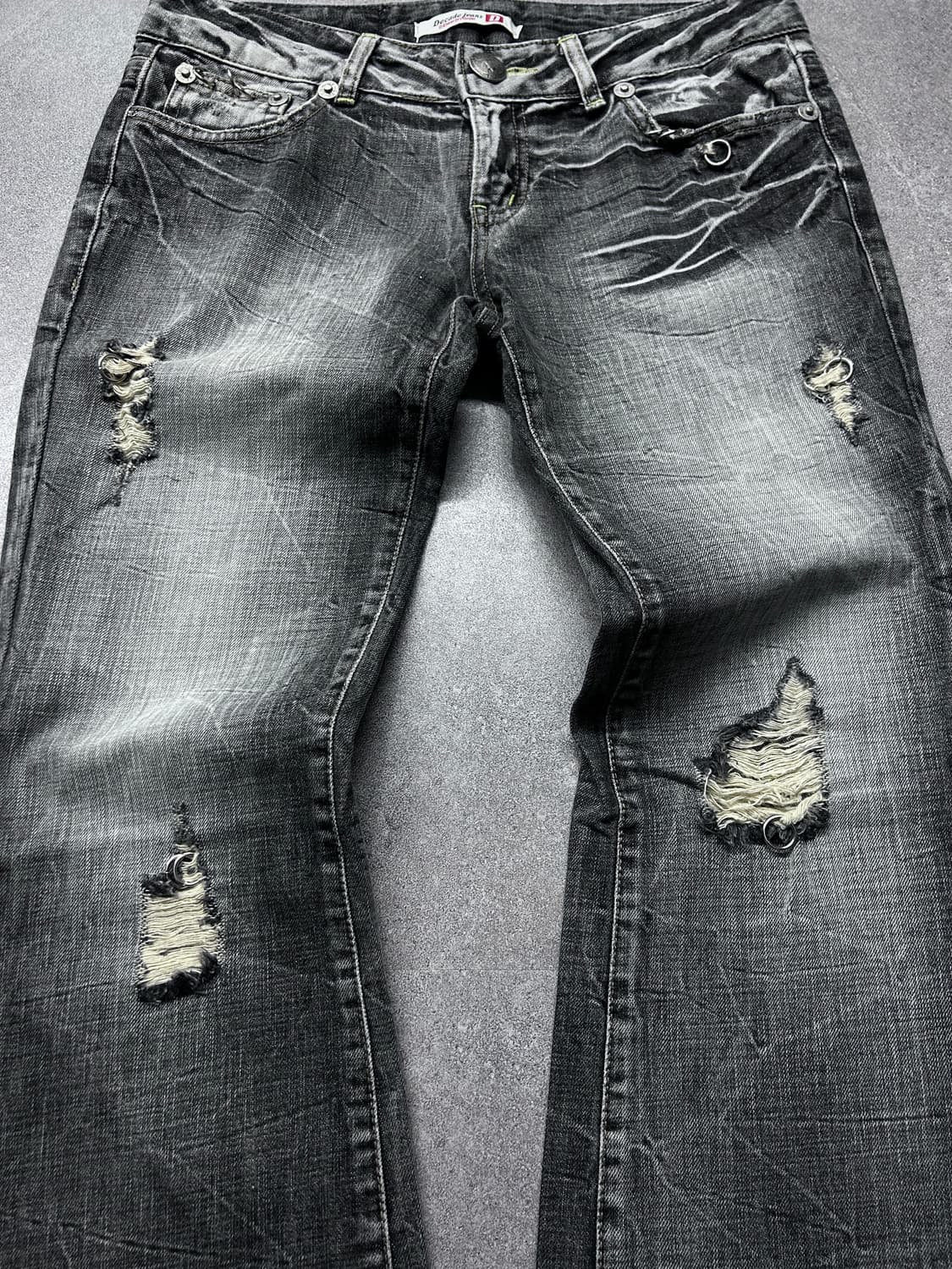 Decade Jpn 피어싱 샌드 워싱 부츠컷 데님 상품이미지5