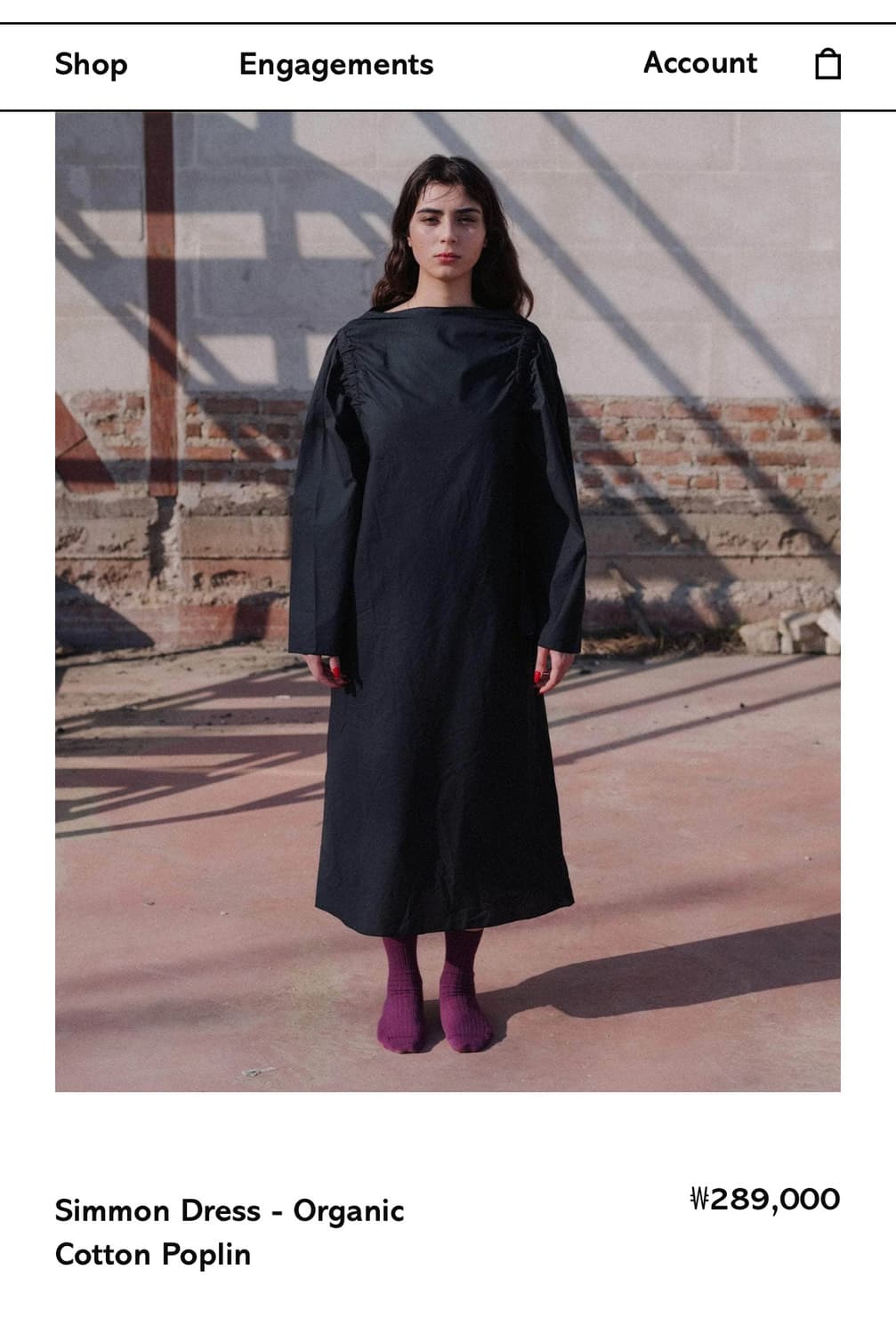 [XS,S,M]베이스레인지 25fw Simmon 드레스/블랙 상품이미지6