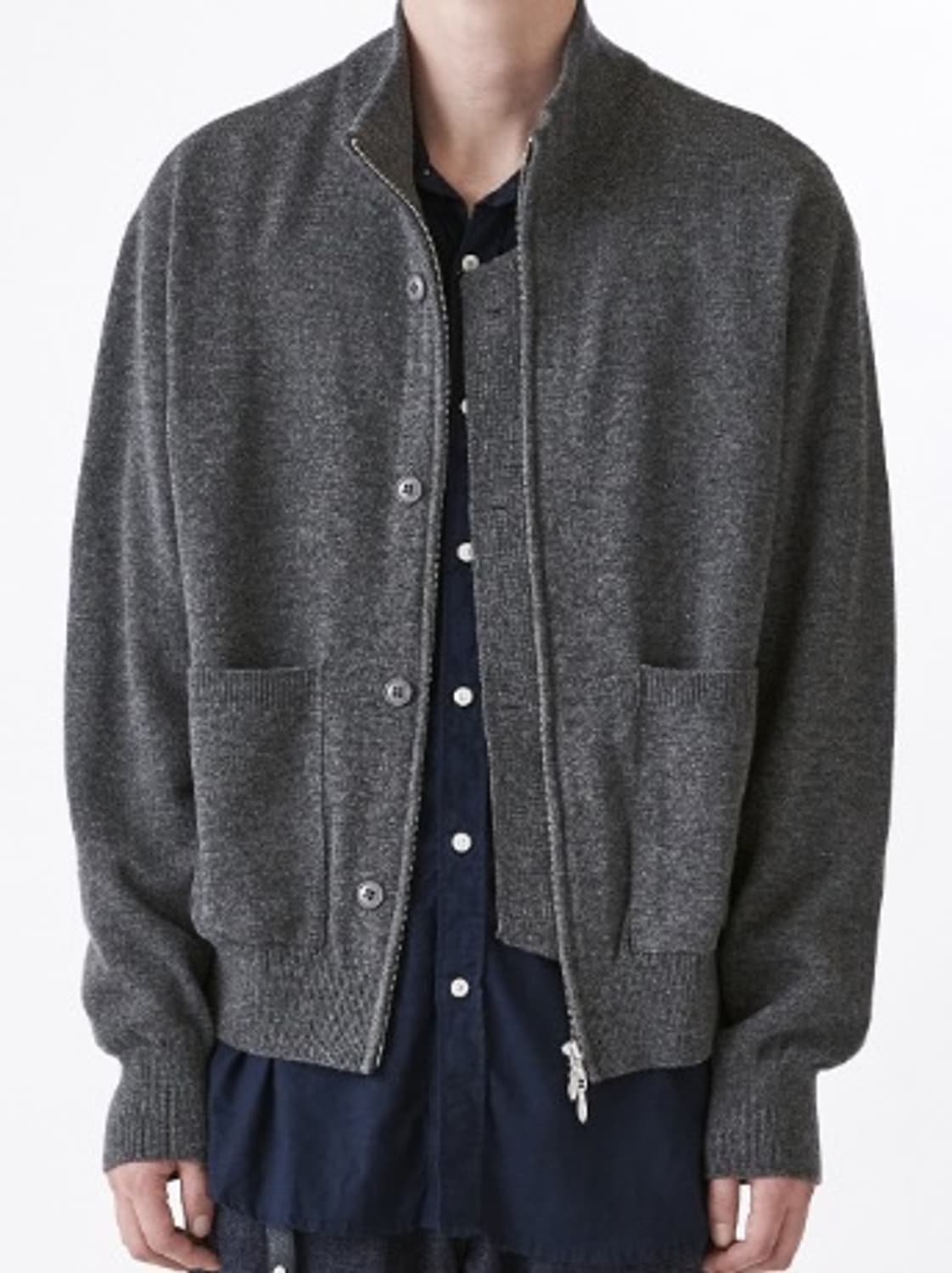 [years ago] 메리노 울 니트집업 상품이미지3