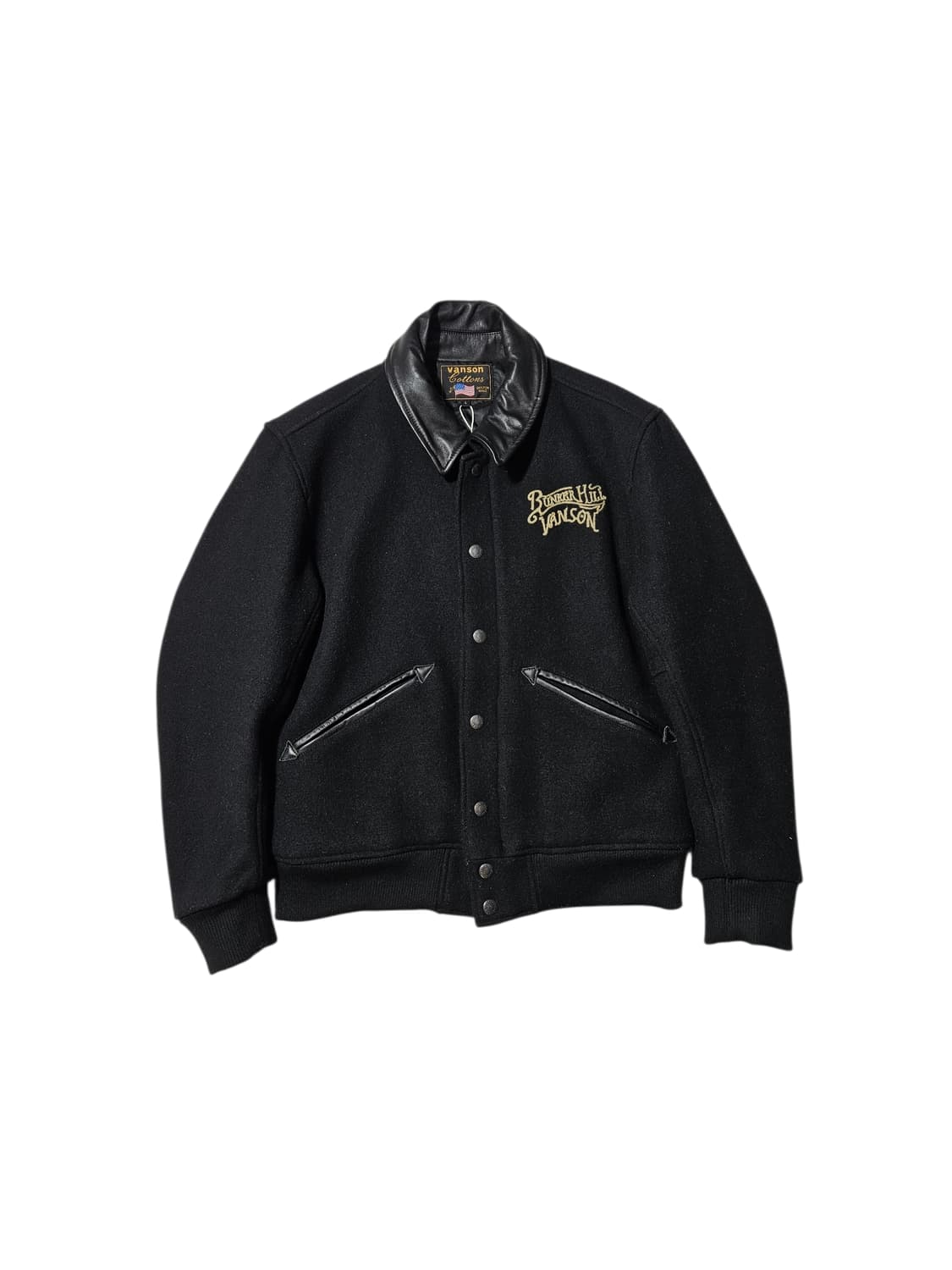 밴슨 Vanson 레더 체인스티치 울자켓 L 바시티 상품이미지1