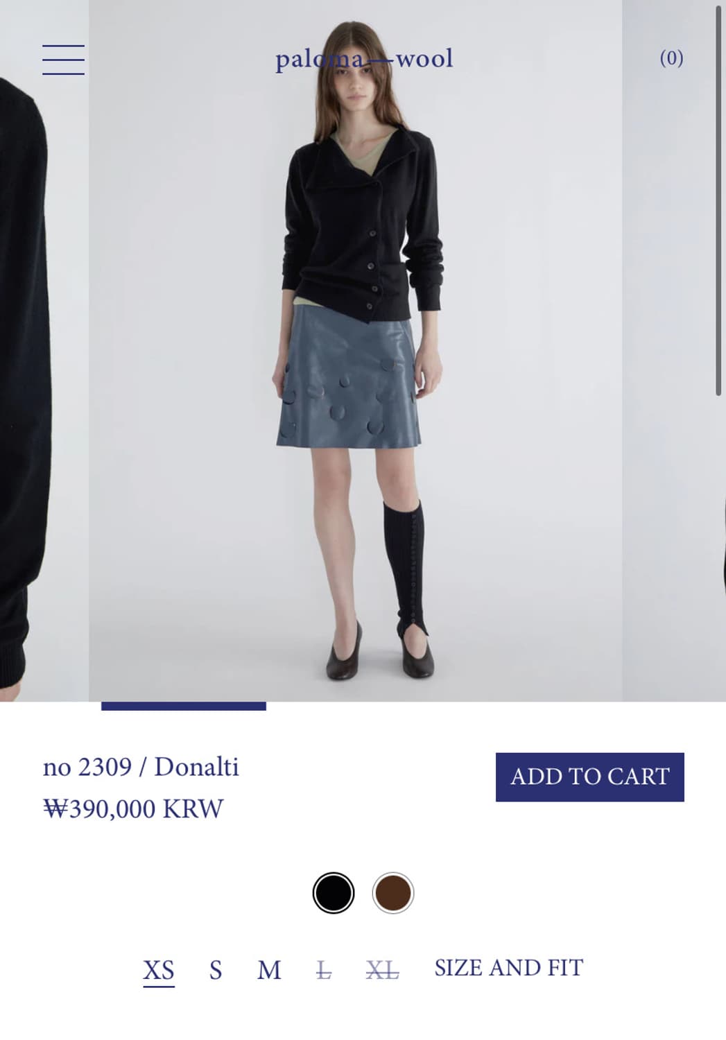(XS,S,M) 팔로마울 NO2309 DONALTI 가디건 블랙 상품이미지6