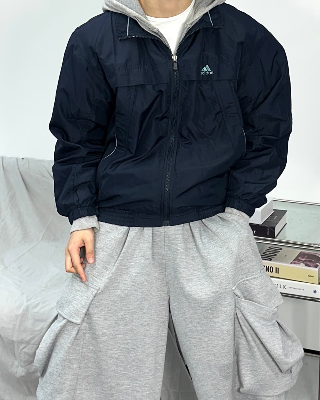 아디다스 올드스쿨 네이비 바람막이 95 상품이미지2