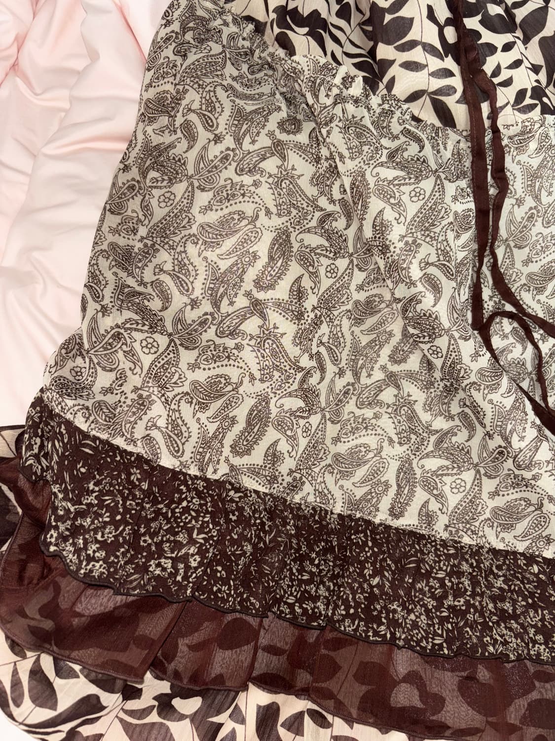 보헤미안  하구미 모리걸 페이즐리 롱스커트 상품이미지2