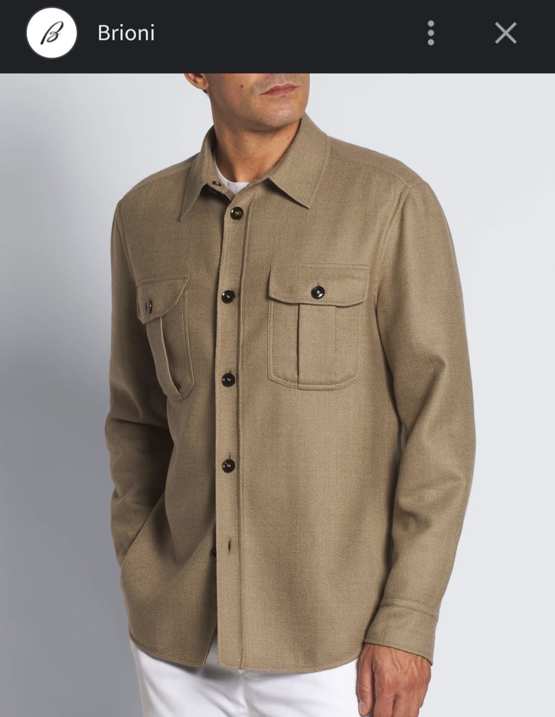 브리오니 더플 스플릿 울 배가본드 신상 셔츠자켓 상품이미지1