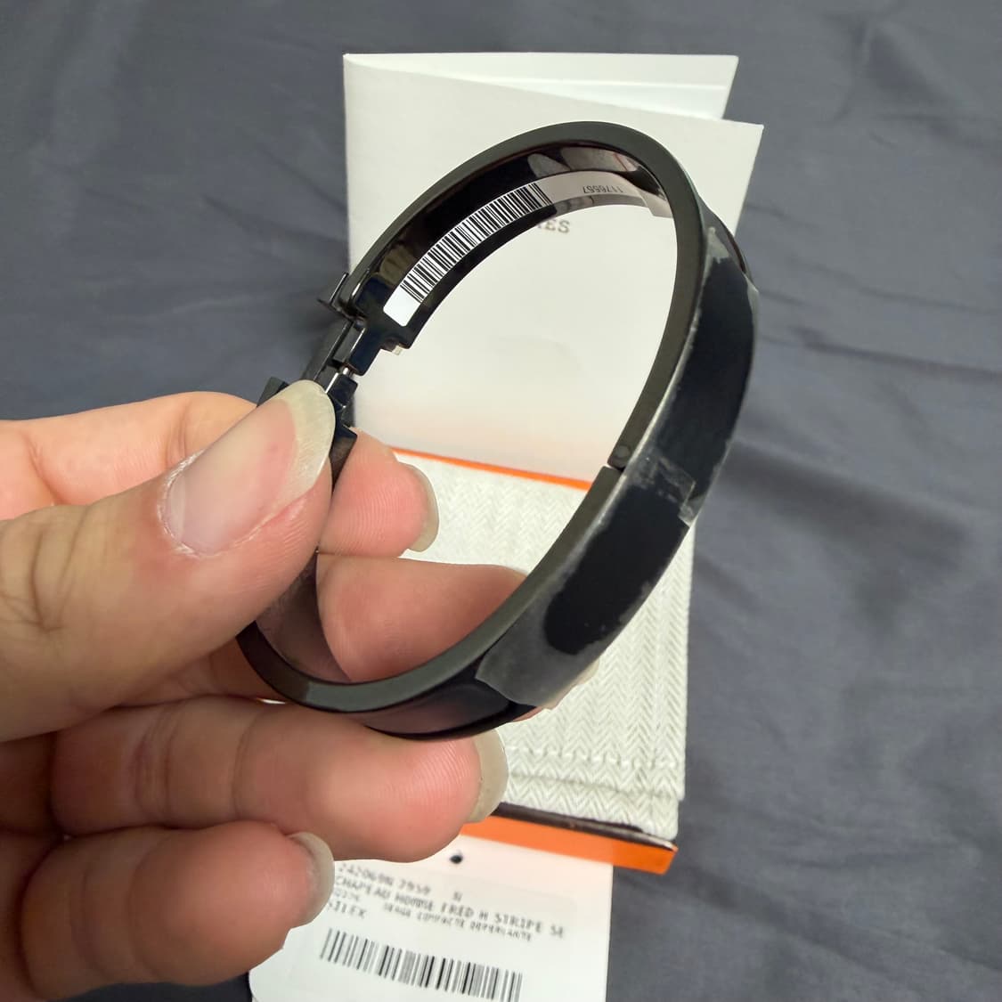 [새상품.풀구성] 에르메스 클릭아슈 블랙 팔찌 T4 상품이미지2