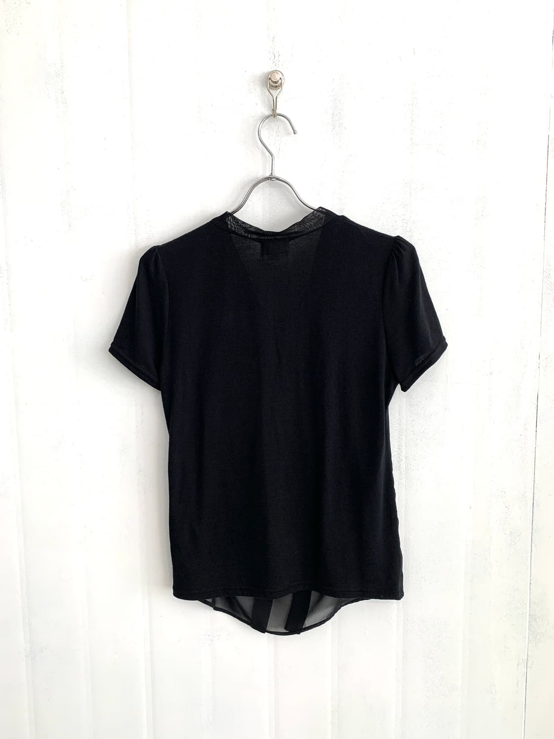 Black Sheer Scarf Blouse 상품이미지8