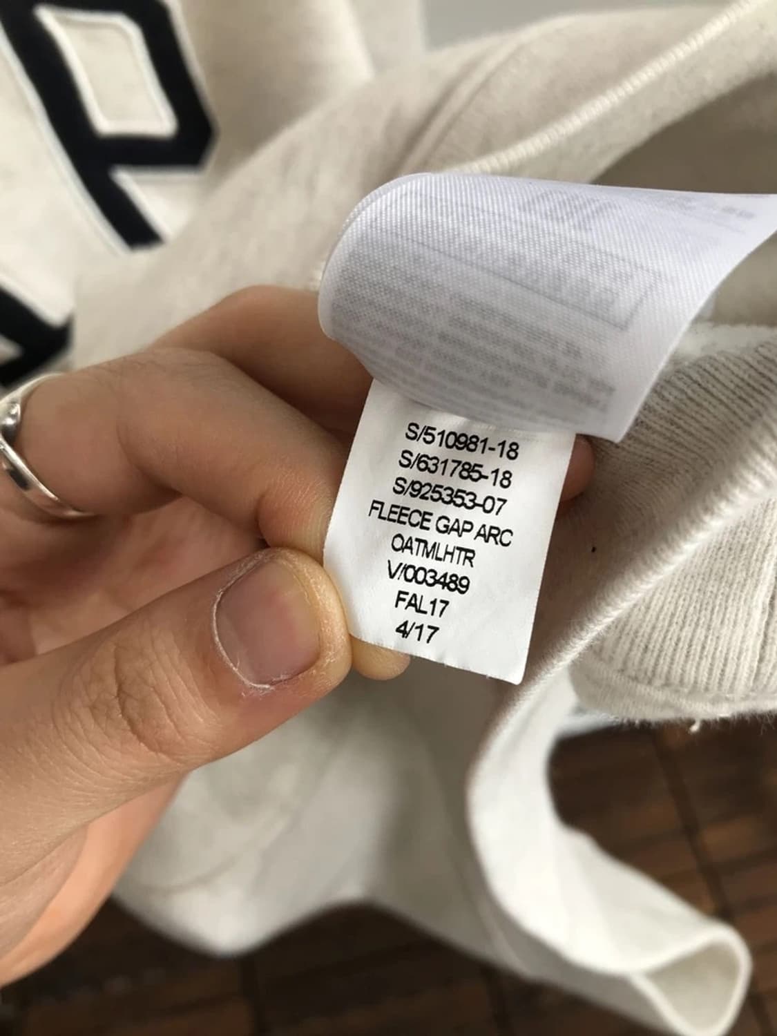 Gap Big Logo Ivory Hoodie 상품이미지7