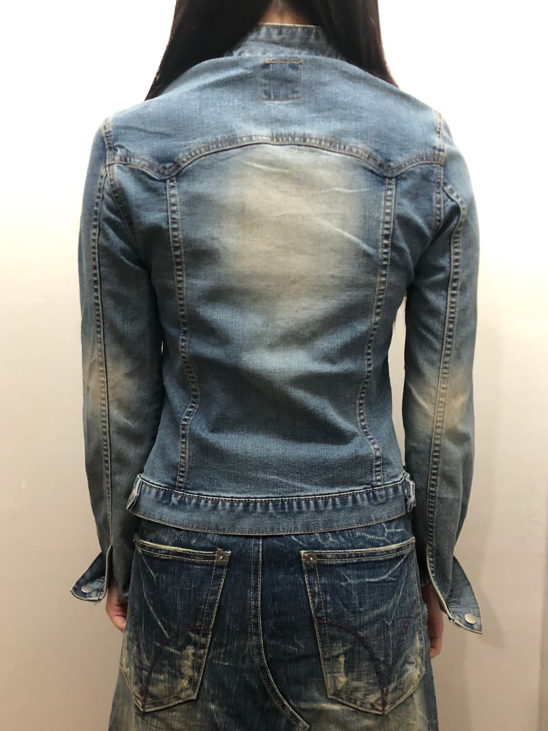 빈티지 데님 하이넥 자켓 상품이미지7