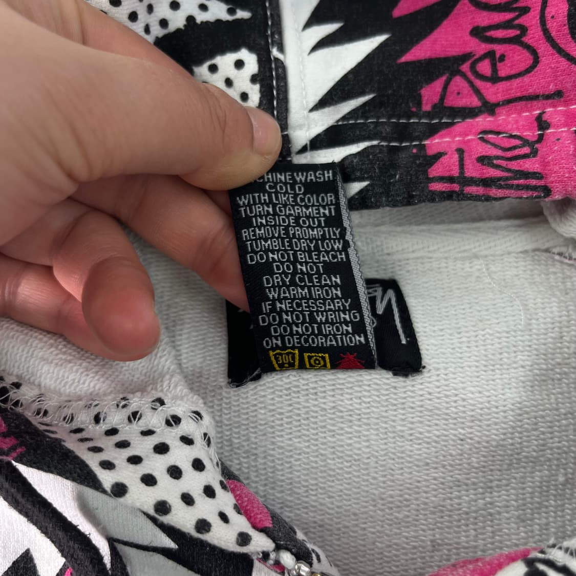 100 스투시 올드스쿨 90s 카툰 그래픽 후드집업 상품이미지3