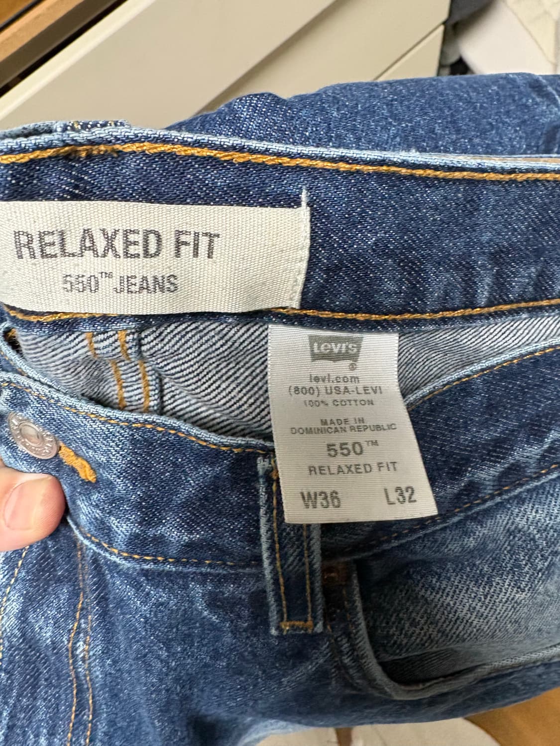 리바이스 550 진청 w36 l32 상품이미지3