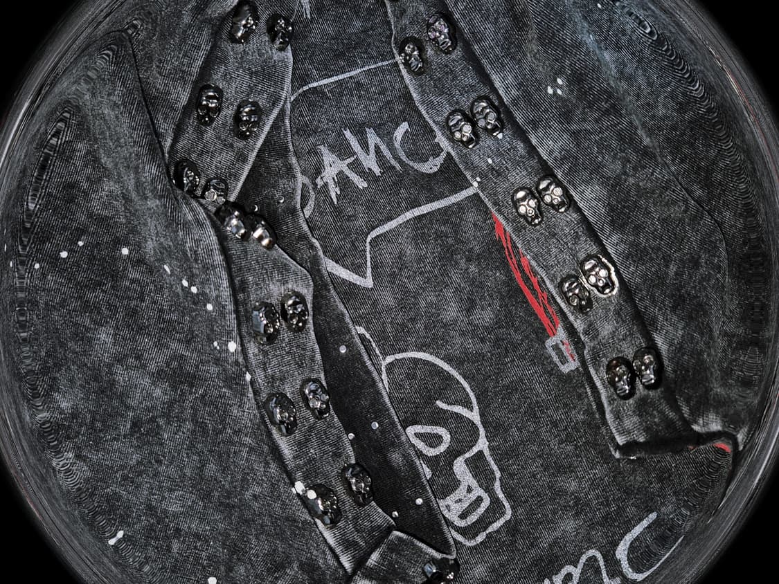 Vintage 04 PUNK metal Skull ornament top 상품이미지2