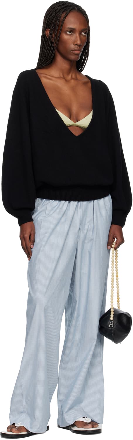 [XS/S,M/L]베이스레인지 Soar 캐시미어 브이넥 니트/블랙 상품이미지4