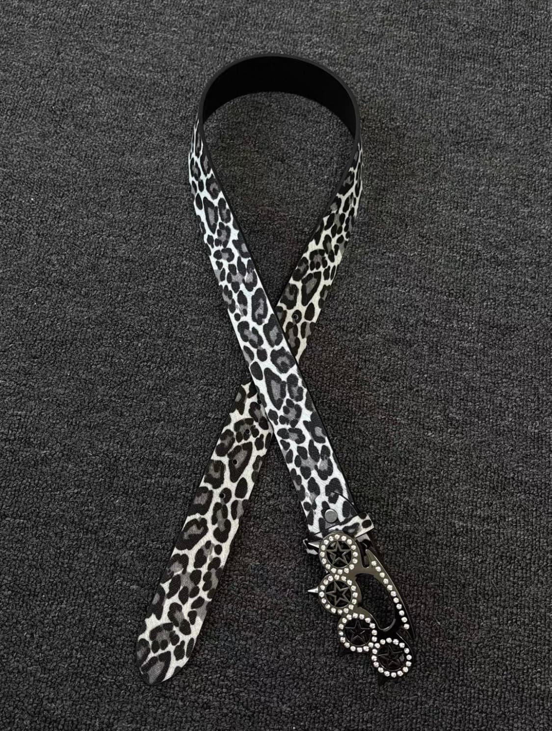 Grey Leopard Heavy Punk Belt 상품이미지3