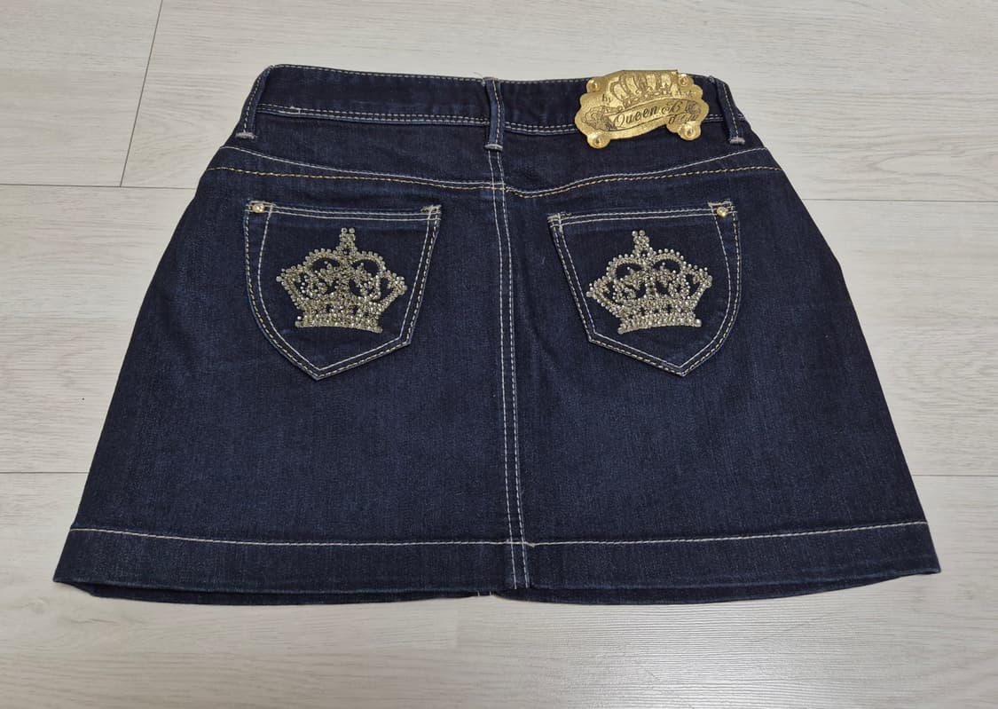 빈티지 y2k 큐빅 생지 데님 스커트 상품이미지2