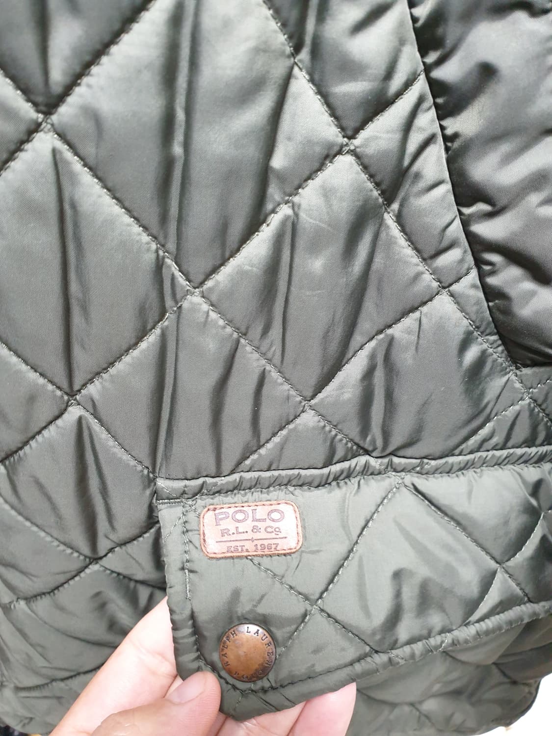 [xl/110] 폴로 랄프로렌 퀼팅 자켓 카키 상품이미지5