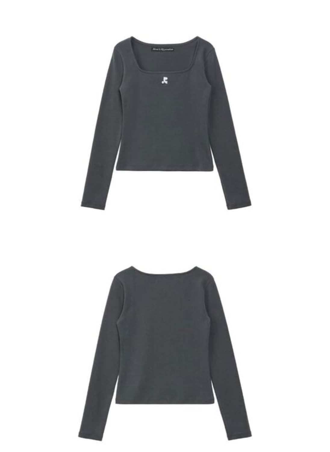 레스트앤레크레이션 긴팔티 차콜 상품이미지2