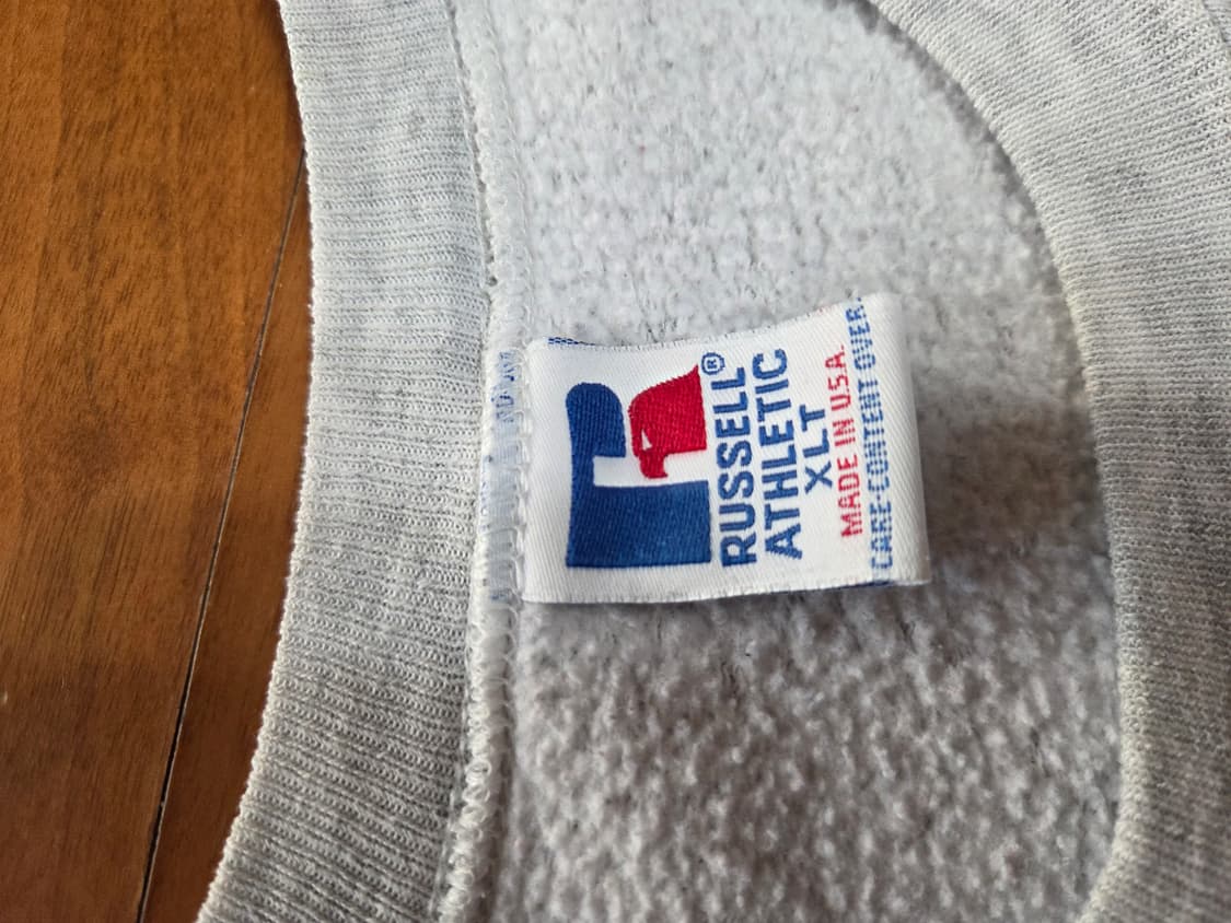 90s 러셀 스웻셔츠 맨투맨 그레이 [xl] tall usa 상품이미지3