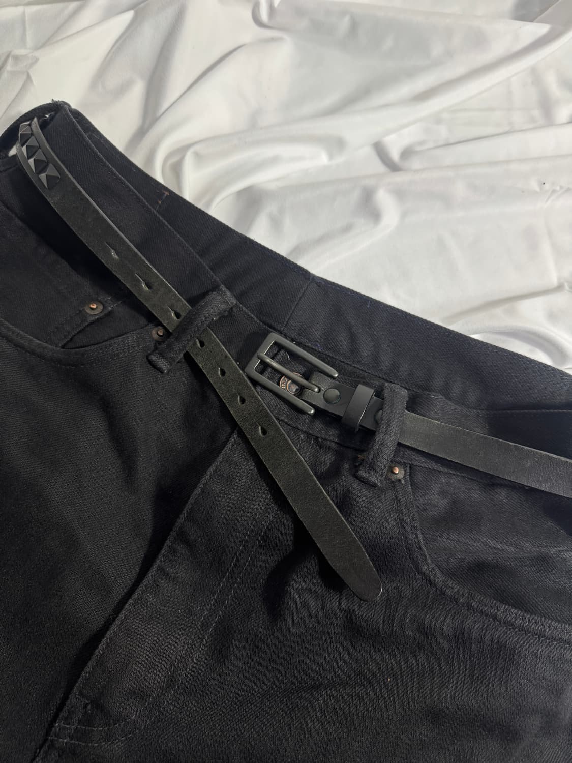 빈티지 스터드 레더 벨트 y2k 펑크 상품이미지4