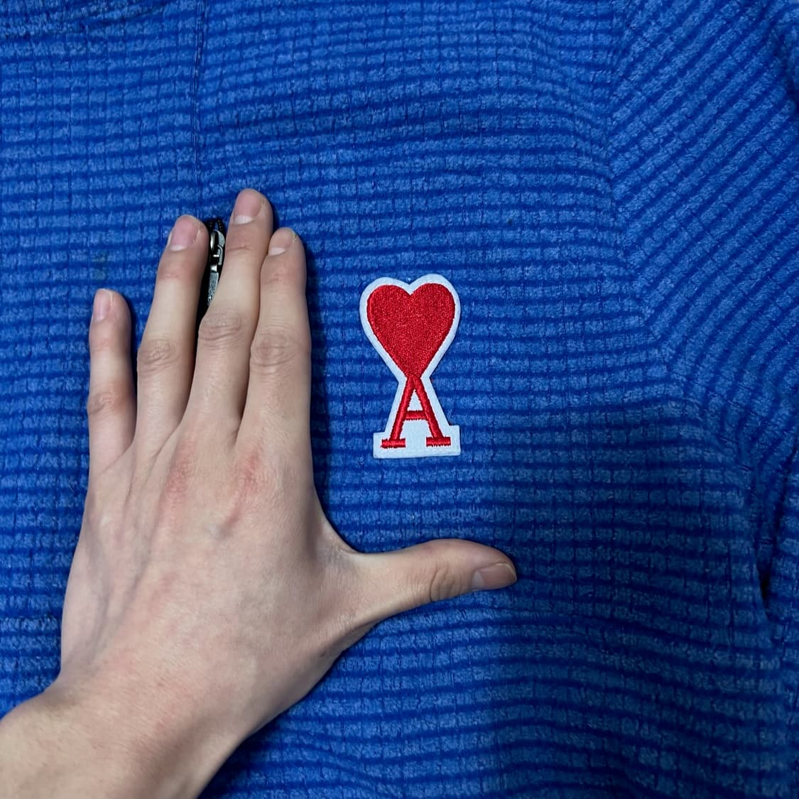 아미 남성 하트로고 플리스 후리스 XL 상품이미지3