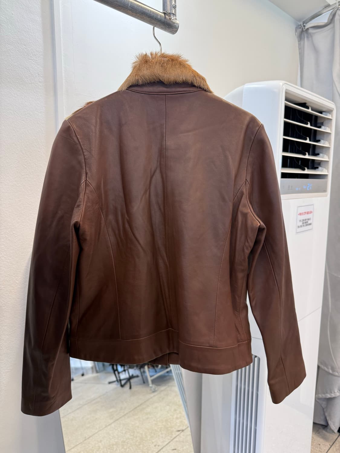 ISO FACE Brown Lambskin Leather Jacket   상품이미지4