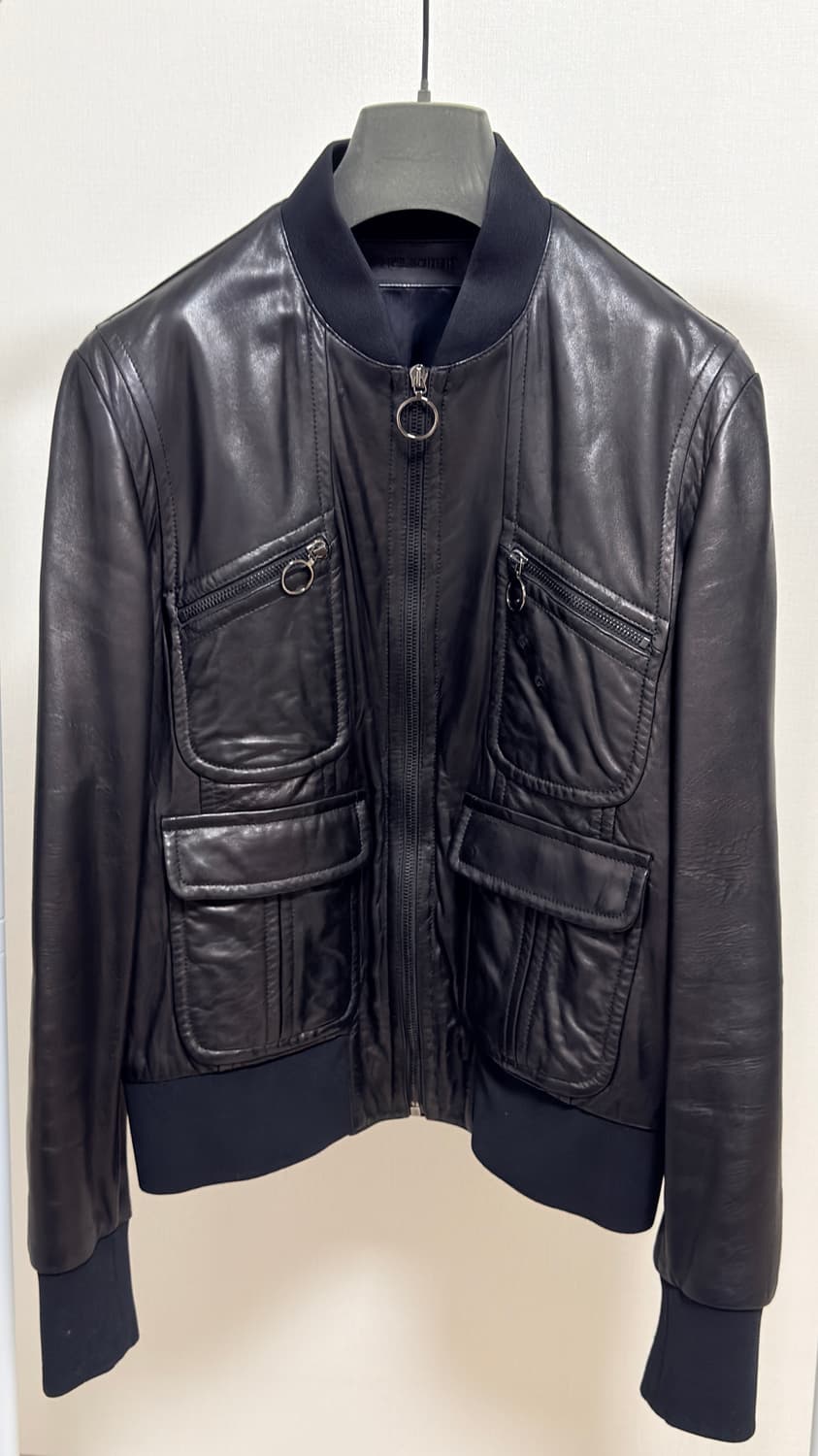 닐바렛 스키니핏 4포켓 램스킨 레더자켓 상품이미지1